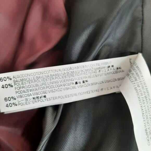 ZARA MAN Cotton Blend Blazer Jacket Pin-Stripe Black Men's Sz 40 R Flawed - Picture 15 of 16